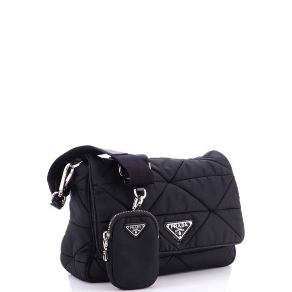 Prada Padded Flap Shoulder Bag Quilted Tessuto - Picture 2 of 8